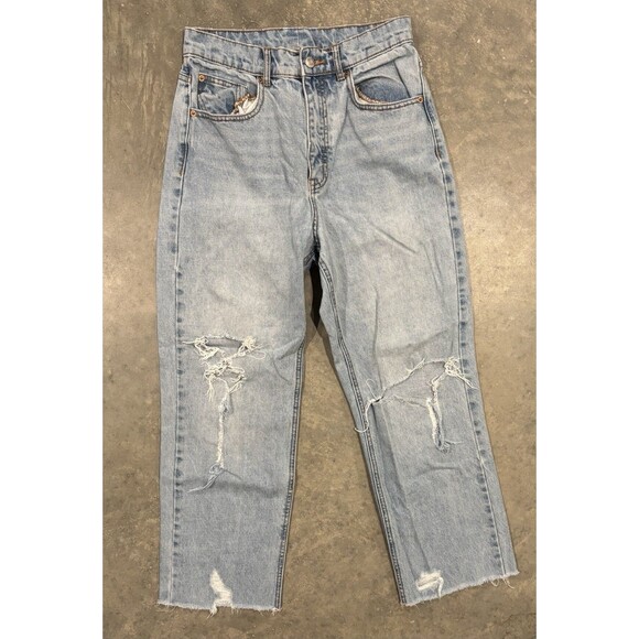 BDG Urban Outfitters Cowboy Jeans Distressed Raw Hem Women's 30 Blue Jeans - Picture 1 of 8
